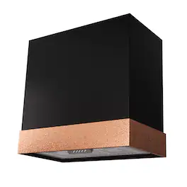 Akicon - 30 inches - Externally Vented - Wall Range Hood - Black with Copper