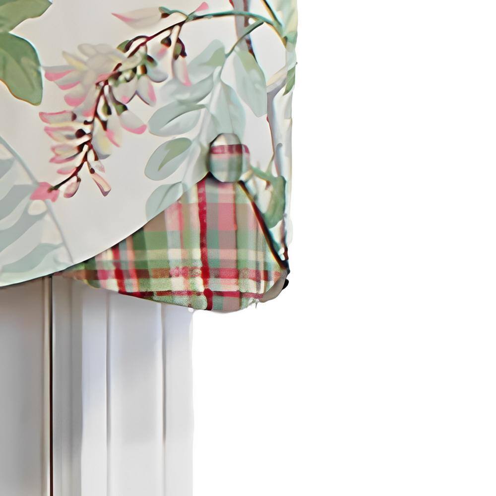 Left. RLF Home - RLF Home Heirloom Garden Petticoat Spring 3" Rod Pocket Valance 50" x 16" - Spring.