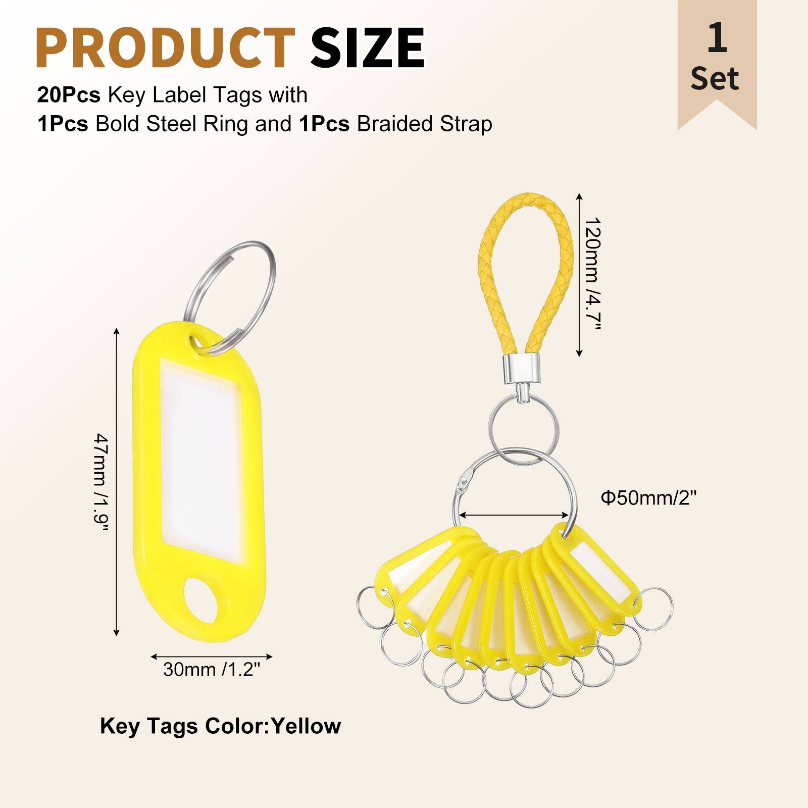 Unique Bargains 10pcs Key Tags with Labels, Key Organizer Markers with ...