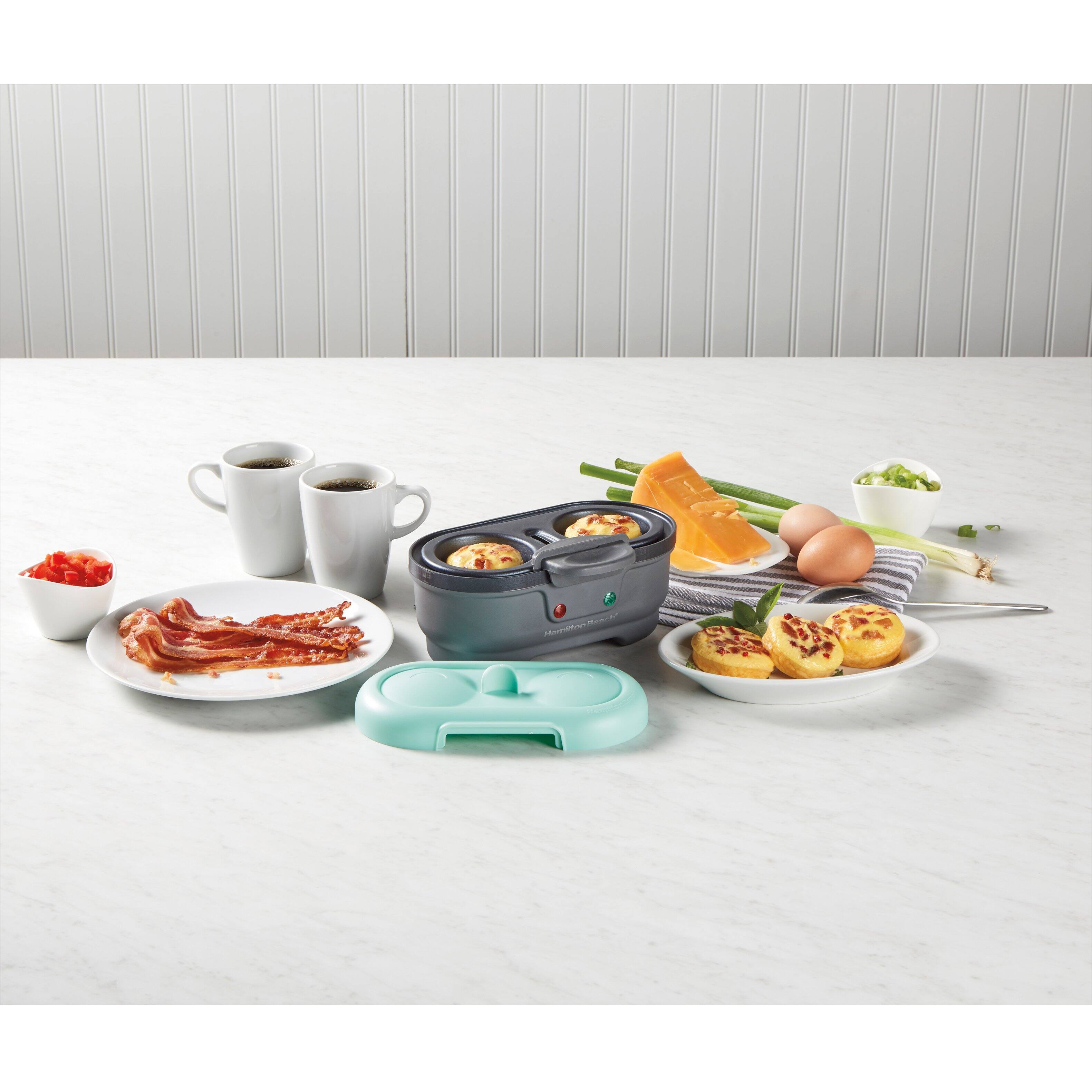 Alt View 4. Hamilton Beach - Egg Bites Maker with Hard-Boiled Eggs Insert - Green.