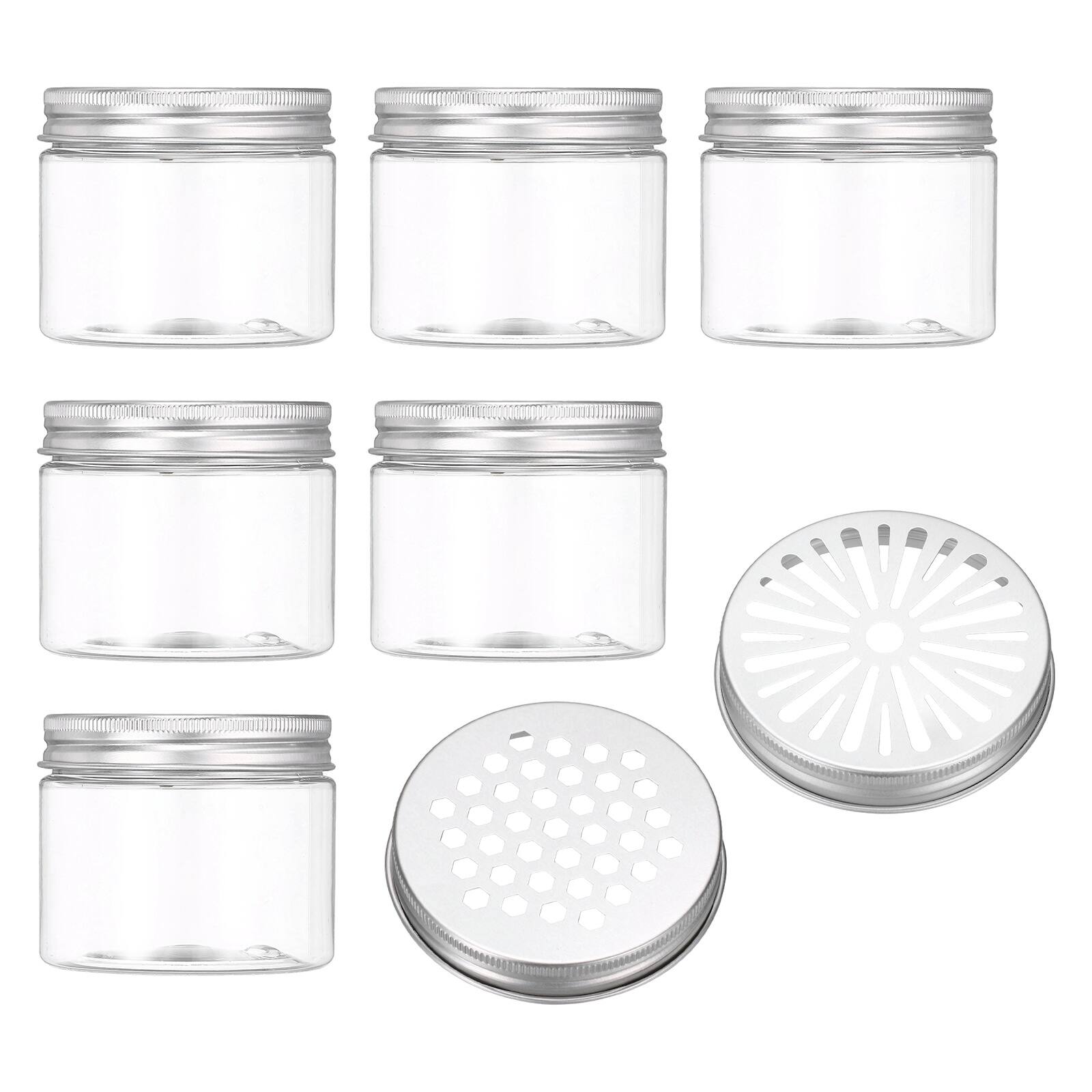 Front. Unique Bargains - Premium Empty Scent Beads Container, Refillable Spice Tin Hollow Lid, 6pcs 5.1oz - For Aromatherapy, Scent, Storage - Clear.