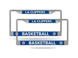 Rico Industries - Los Angeles Clippers (Set of 2) Lightweight Chrome Metal License Plate Frames - Multi