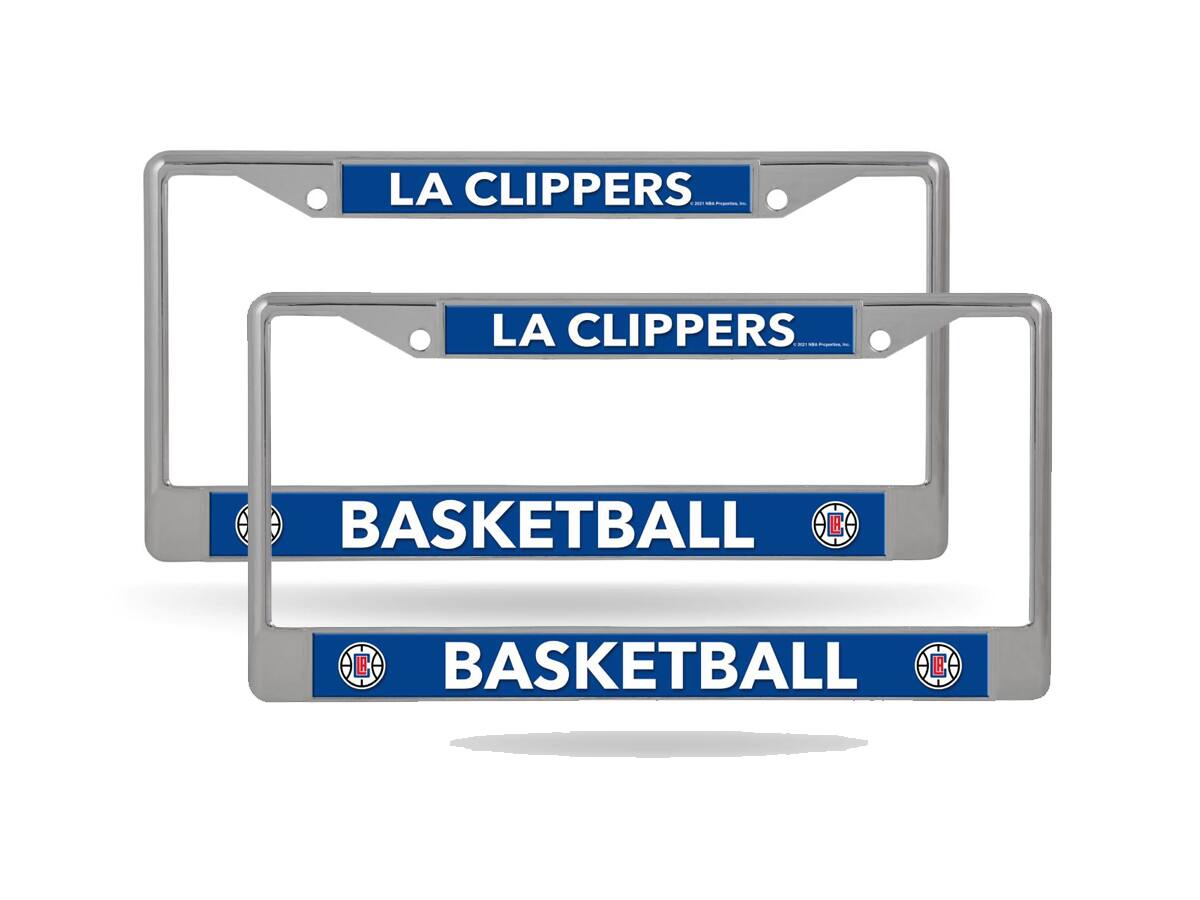 Los Angeles Clippers (Set of 2) Lightweight Chrome Metal License Plate Frames