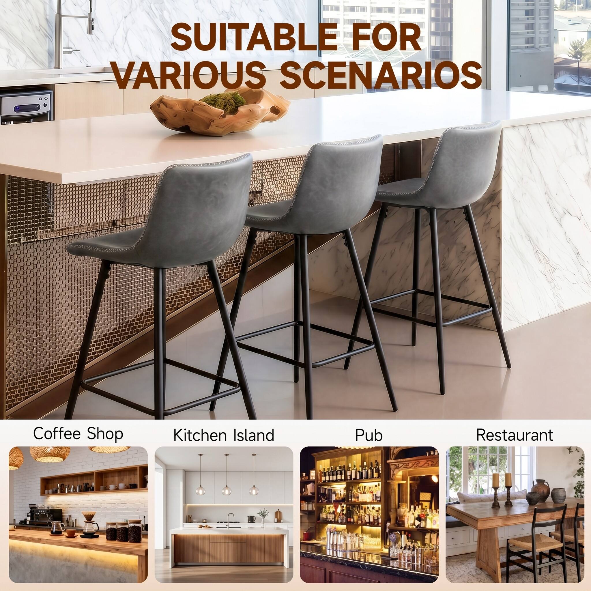 SUITABLE FOR VARIOUS SCENARIOS

Coffee Shop  
Kitchen Island  
Pub  
Restaurant