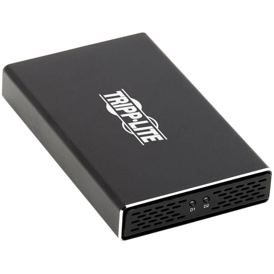 Alt View 4. Tripp Lite - Eaton Tripp Lite Series USB-C to Dual M.2 SATA SSD/HDD Enclosure Adapter - USB 3.1 Gen 2 (10 Gbps), Thunderbolt 3, UASP.