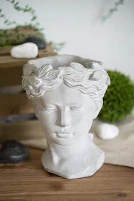 Boyel Living - Greek Style Cement Head Planter Indoor Outdoor