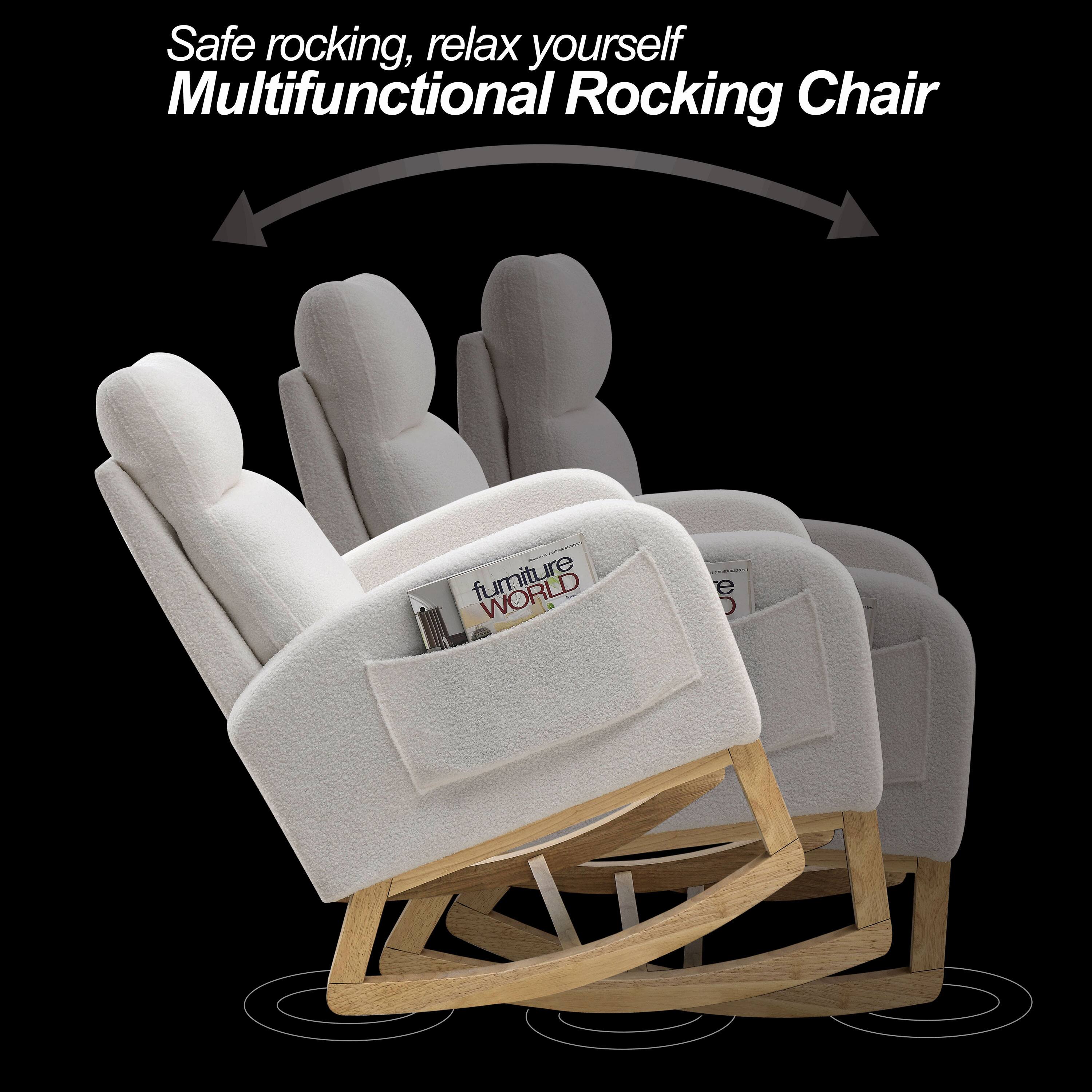 Safe rocking, relax yourself  
Multifunctional Rocking Chair  

furniture WORLD