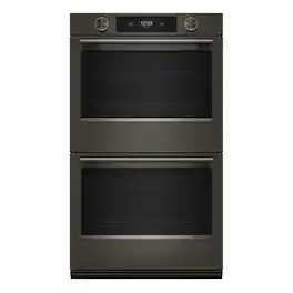KitchenAid - 30" Smart Built-In Electric Double Wall Oven with Assisted Cooking Modes - Black Ore