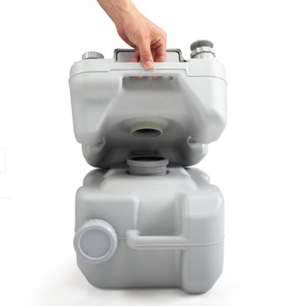 Alt View 3. MOOSOO - 5 Gallon Portable Toilet With Detachable Holding Tank, Flush Potty For Travel Camping - Gray.