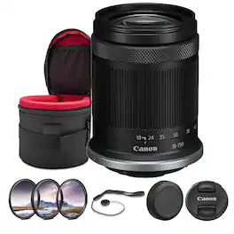 Canon - RF-S 18-150mm IS STM Lens Filter Kit Bundle - Black