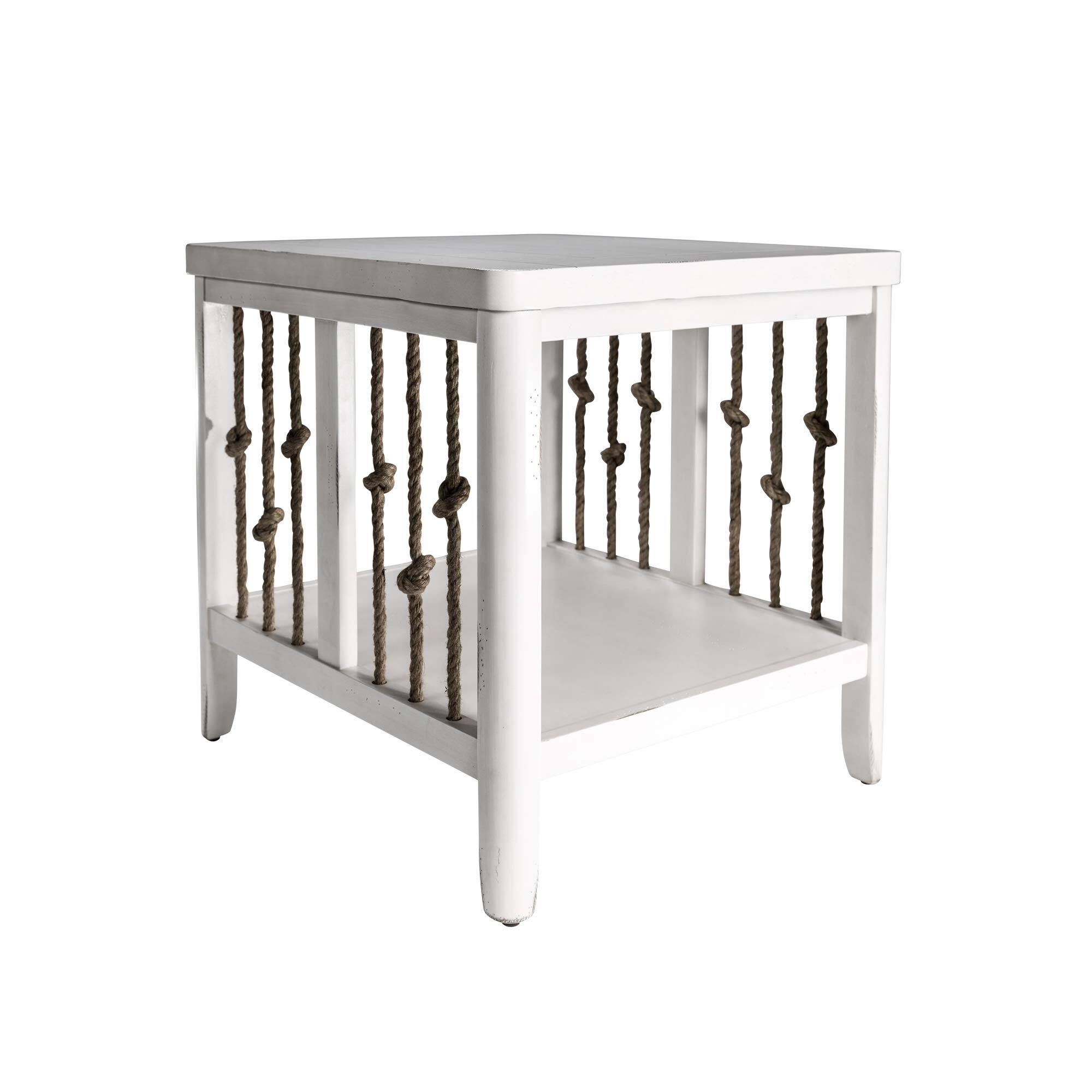 Left. Liberty Furniture Industries - Dockside End Table in White - White.