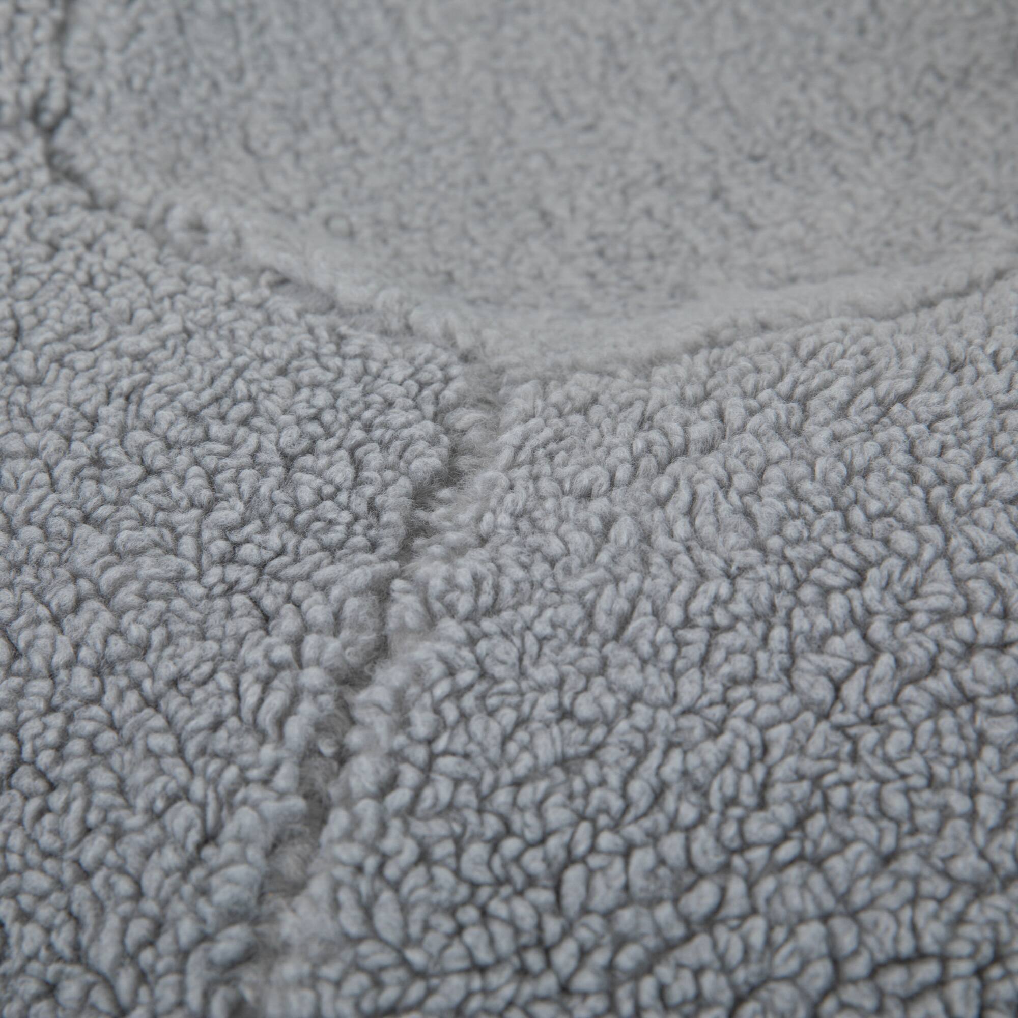 Alt View 8. Emma + Oliver - Small Bean Bag Chair for Kids and Teens - Gray Sherpa.