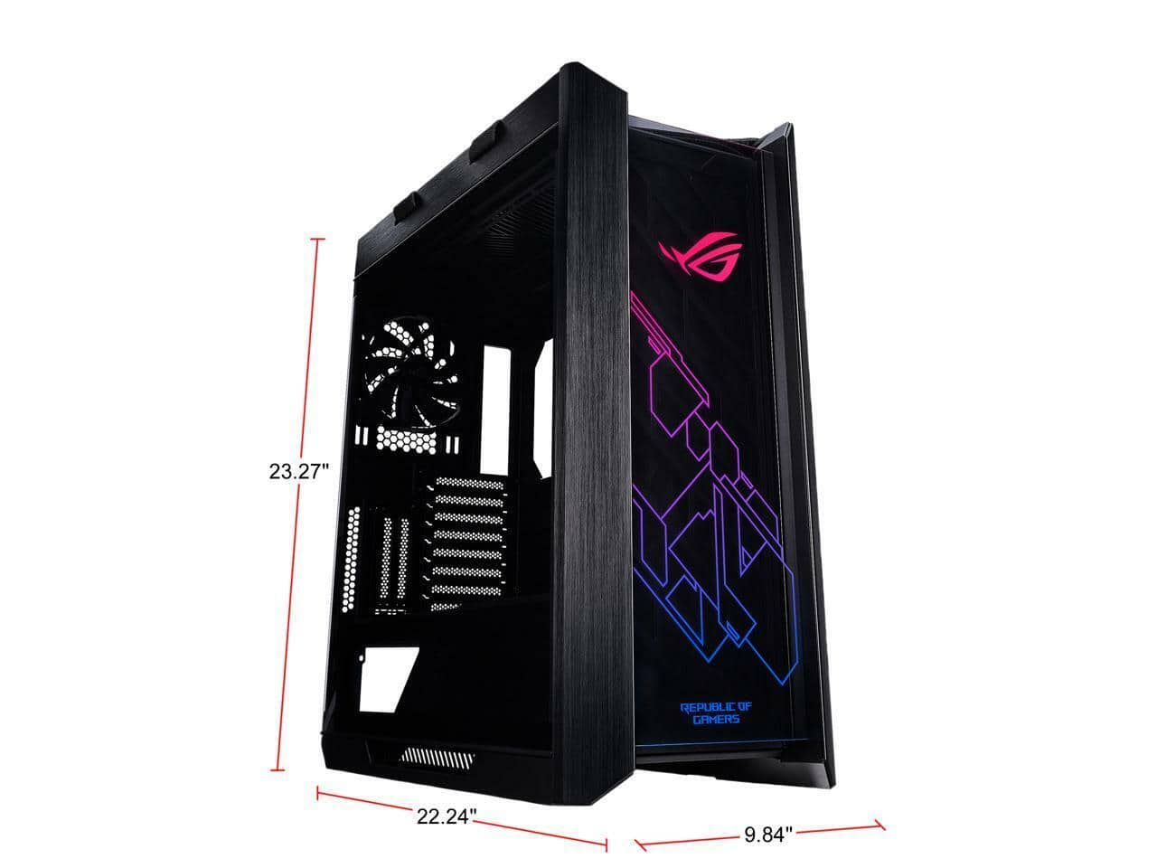 AURA　ハイグロスデスク　120×60　BK/RD/WH ASUS ROG Strix Helios GX601 RGB Mid Tower Case with Tempered Glass
