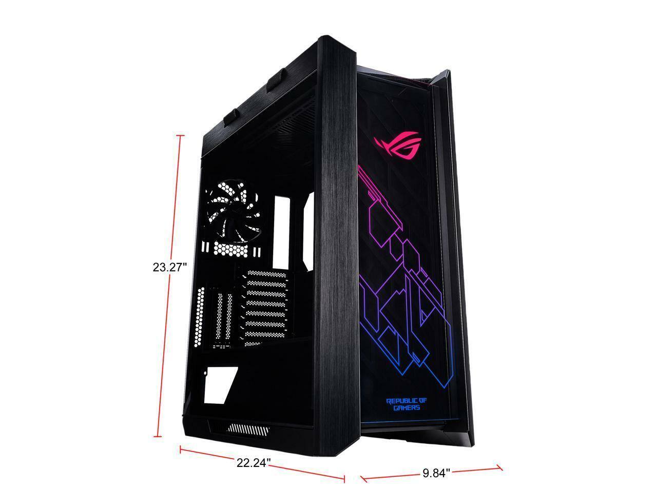 G 23.27" REPUBLIC OF GAMERS 22.24" 9.84"