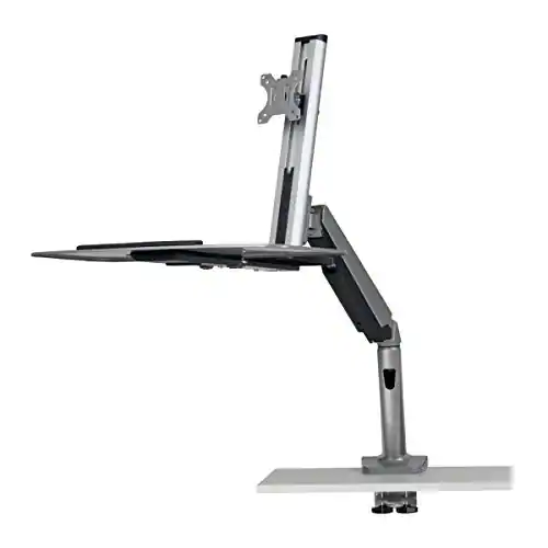 Front. Tripp Lite - WorkWise Desk Mount for Workstation, Flat Panel Display, Monitor, TV, Display Screen - Black.