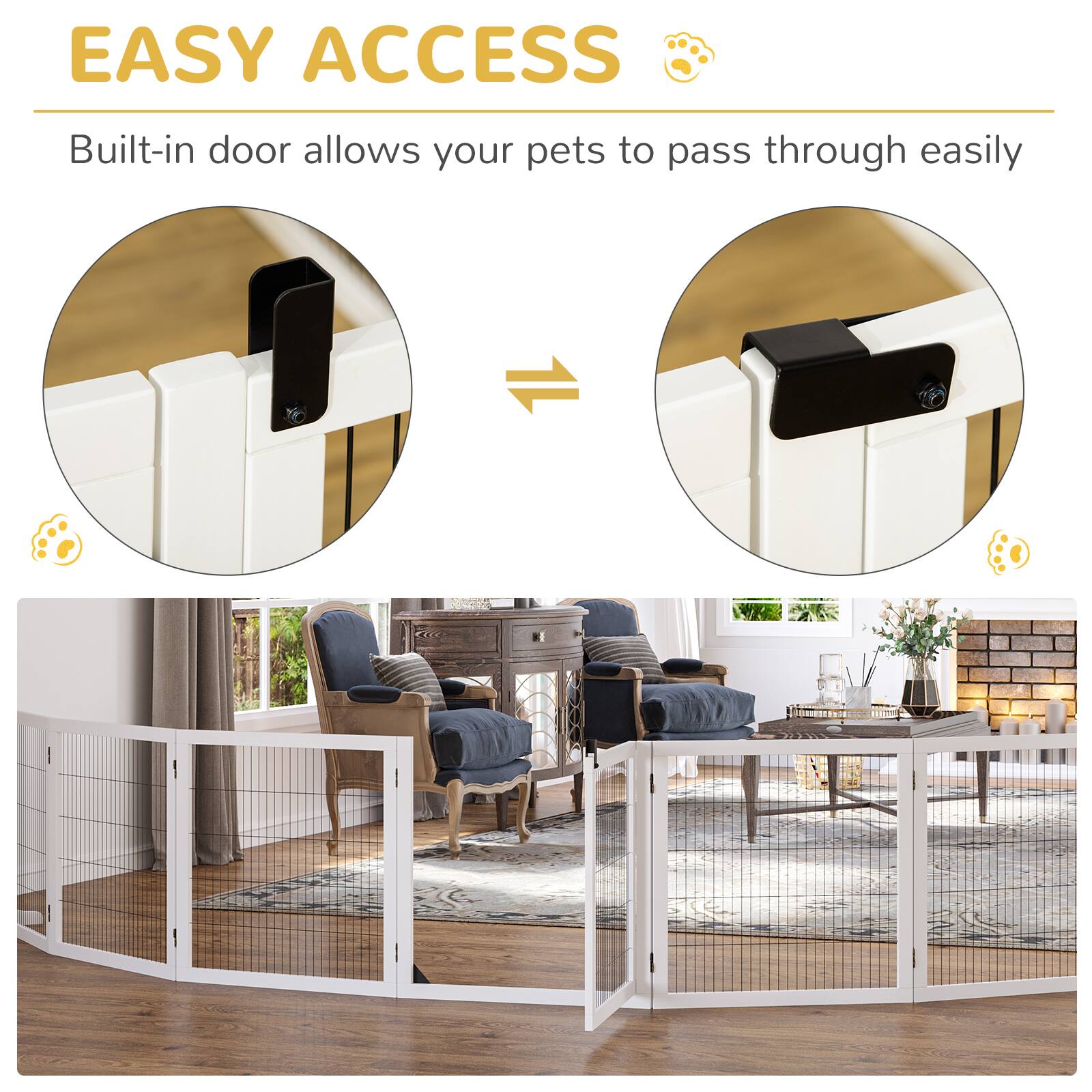 EASY ACCESS  
Built-in door allows your pets to pass through easily