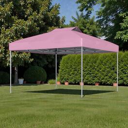Hivvago - 10 x 10 Ft Portable Outdoor Canopy with Instant Center Lock Frame - Pink