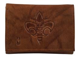 Rico Industries - New Orleans Hornets - NBA Throwback - Embossed Leather Trifold Wallet - Multi