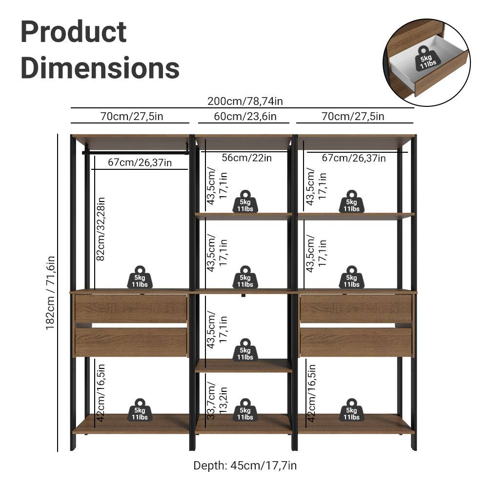 Product Dimensions

- 200cm/78.74in
- 70cm/27.5in
- 60cm/23.6in
- 70cm/27.5in
- 182cm/71.6in
- 56cm/22in
- 67cm/26.37in
- 67cm/26.37in
- 43.5cm/17.1in
- 5kg
- 43.5cm/17.1in
- 5kg
- 11lbs
- 82cm/32.28in
- 43.5cm/17.1in
- 43.5cm/17.1in
- 5kg
- 5kg
- 5kg
- 11lbs
- 11lbs
- 43.5cm/17.1in
- 5kg
- 11lbs
- 6.5in
- 42cm/16.5