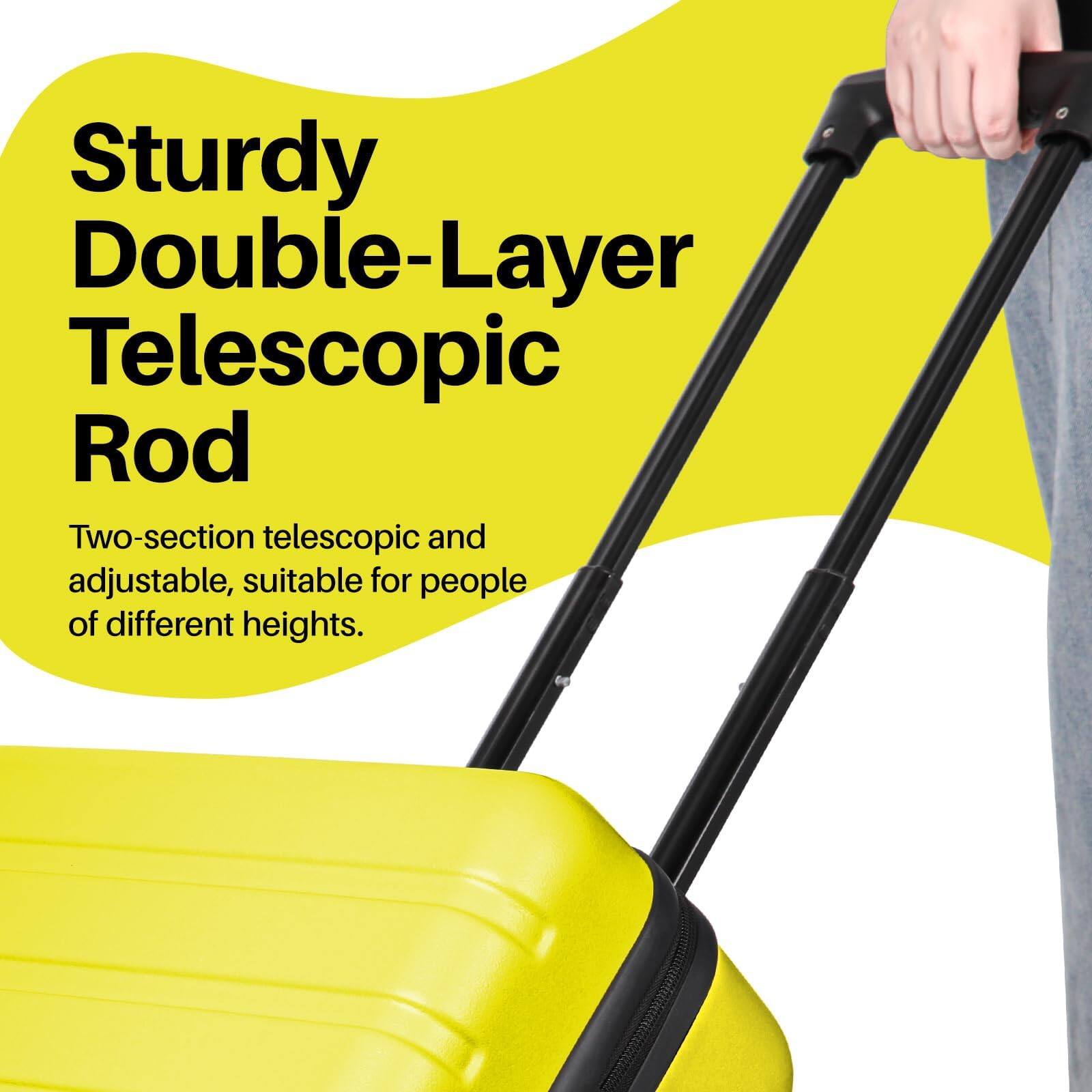 Sturdy Double-Layer Telescopic Rod  
Two-section telescopic and adjustable, suitable for people of different heights.