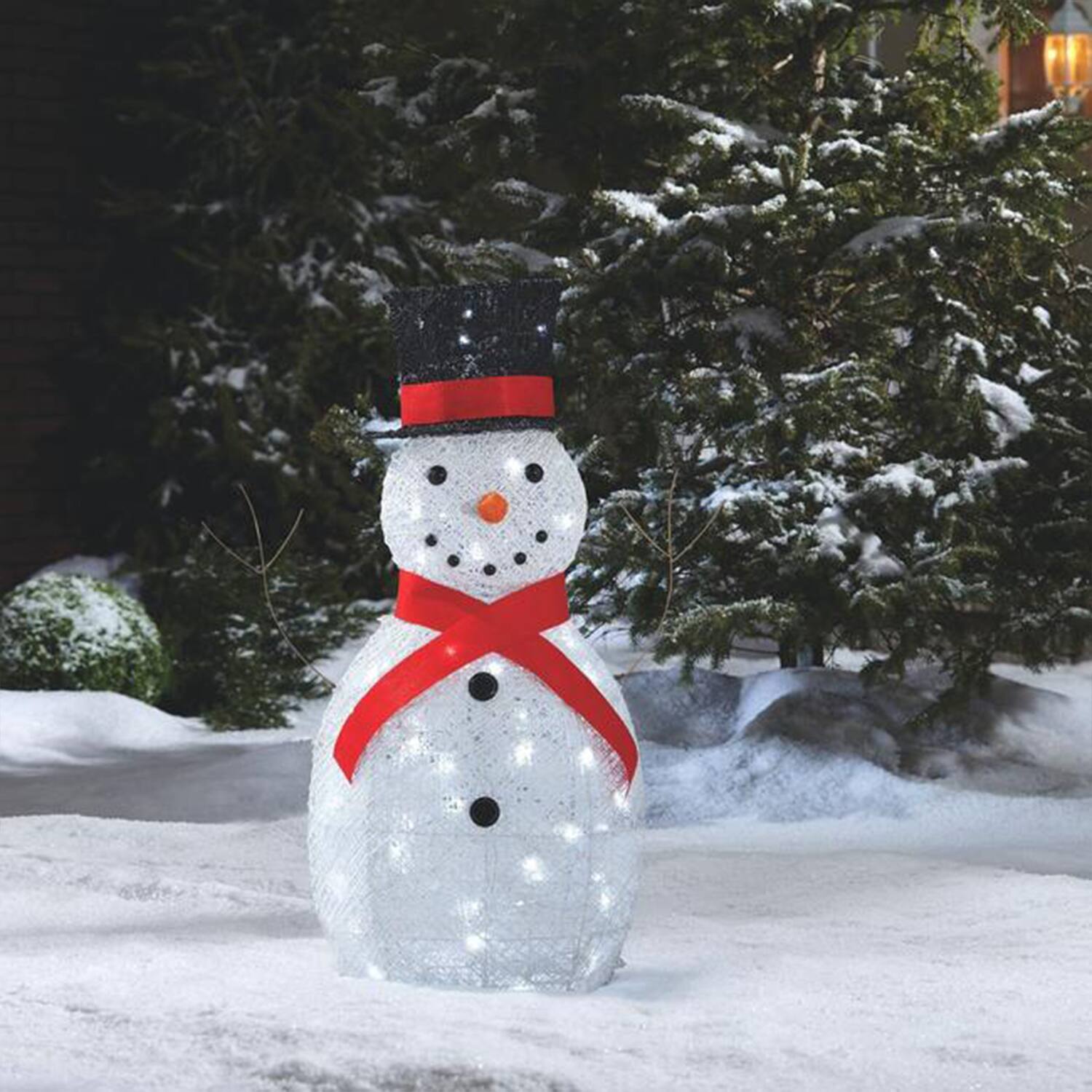 Alt View 2. NOMA - NOMA Snowman Christmas Display PreLit Bright LED Outdoor Holiday Lawn Decoration - White.