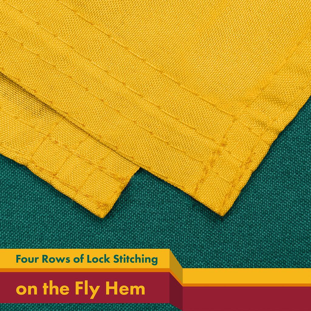 Four Rows of Lock Stitching on the Fly Hem