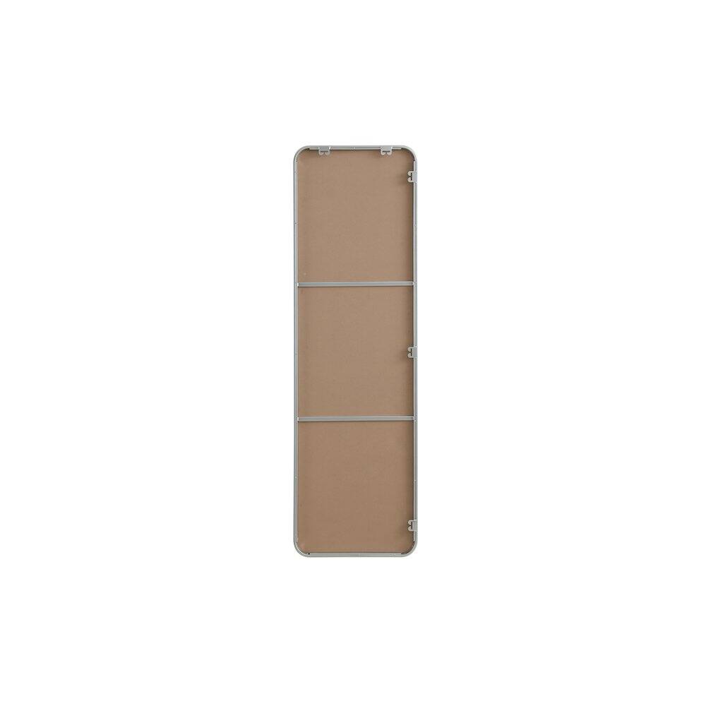 Angle. Elegant Decor - Contour Metal Rectangle Mirror 18x60 in Silver - Silver.