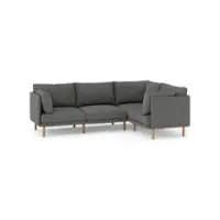 Burrow - Modern Field 4-Seat Sectional - Carbon - Front_Zoom