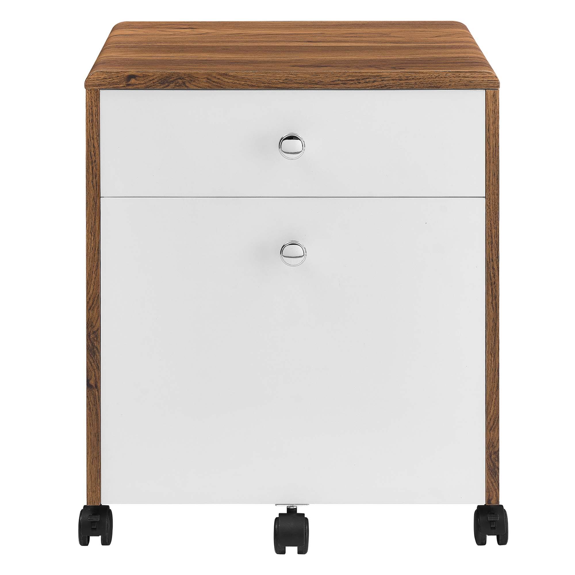 Alt View 2. Modway - Transmit Wood File Cabinet by Modway - Walnut White.