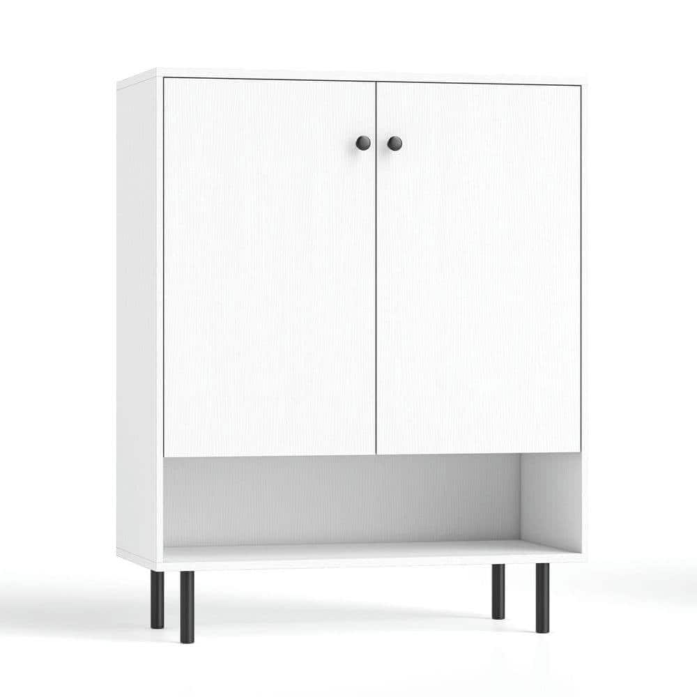 Kadyn - 2-Door Sideboard Kitchen Storage Cabinet with an Adjustable Shelf - White