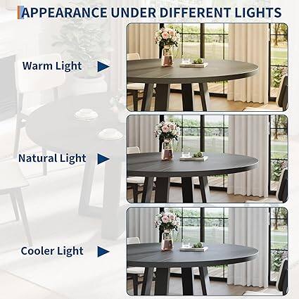 **APPEARANCE UNDER DIFFERENT LIGHTS**

- Warm Light
- Natural Light
- Cooler Light
