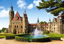 Castorland - 1500 Piece Jigsaw Puzzles, Moszna Castle, Poland, Historical building, C-150670-2 - Red