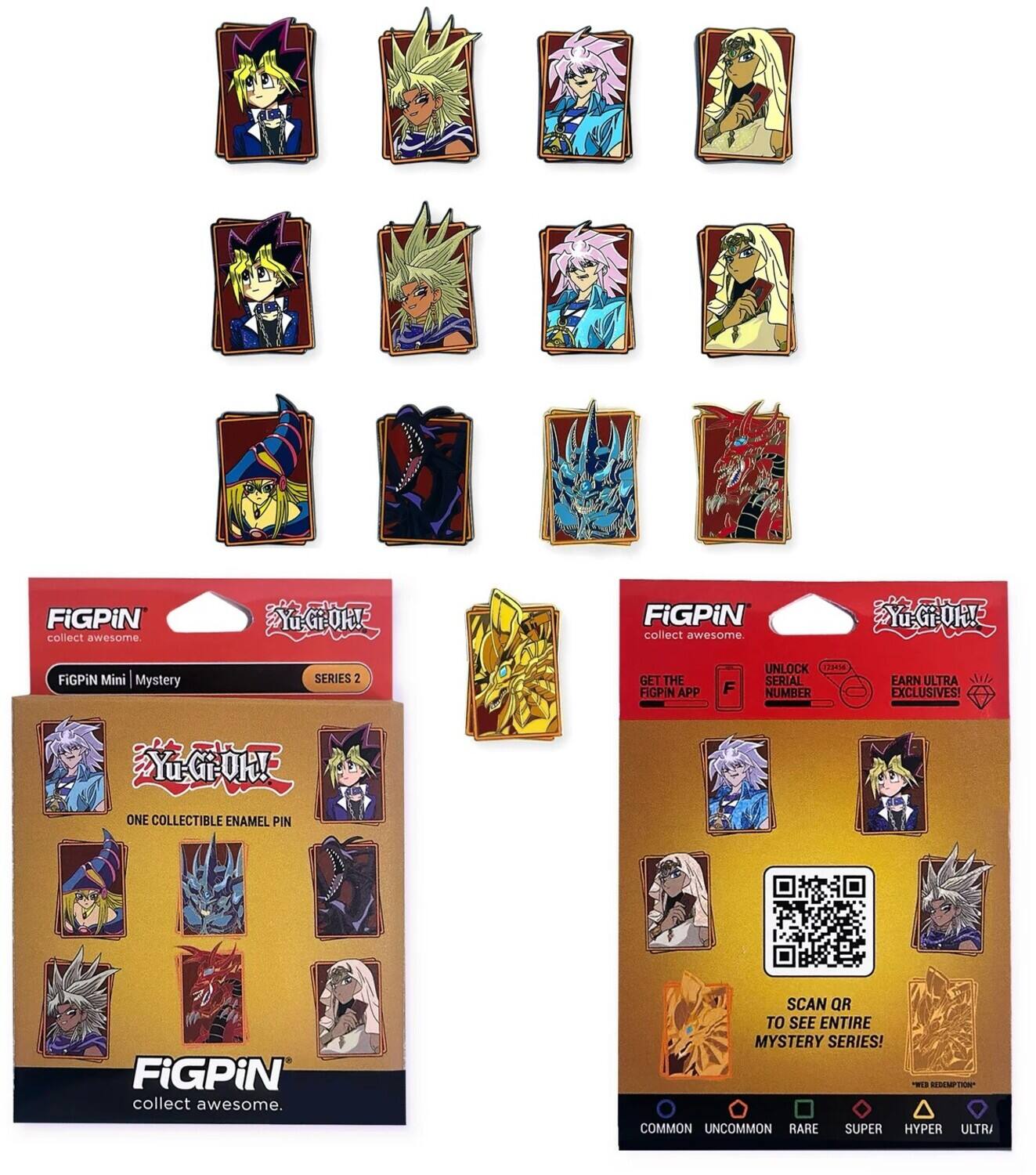 FiGPiN collect awesome Yu-Gi-Oh! FiGPiN Mini Mystery SERIES 2. GET THE FIGPIN APP, UNLOCK CP SERIAL NUMBER, EARN ULTRA EXCLUSIVES! Yu-G-OH! ONE COLLECTIBLE ENAMEL PIN. FiGPiN collect awesome. SCAN QR TO SEE ENTIRE MYSTERY SERIES! WTS HESTEN A COMMON UNCOMMON RARE SUPER HYPER ULTRA.