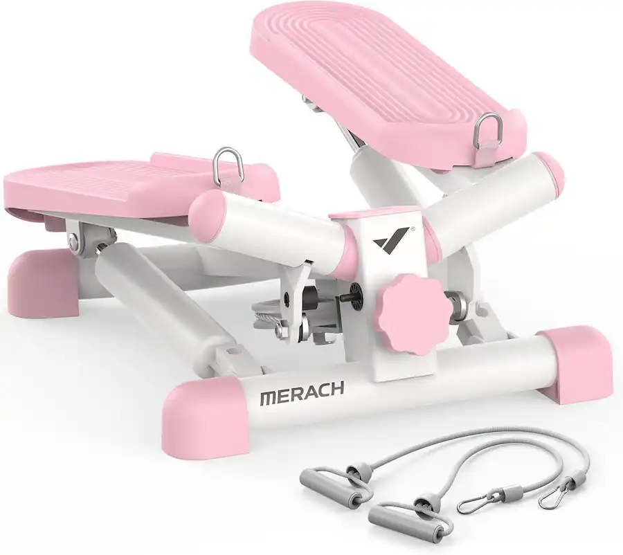 MERACH Mini Stepper Stair Step Machine with Resistance Bands for Full ...