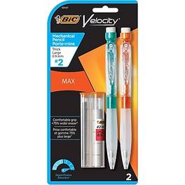 BIC Corporation - BIC Velocity Max Mechanical Pencil, 0.9mm, #2 Hard Lead, 2/Pack (MPMX9P21BLK)