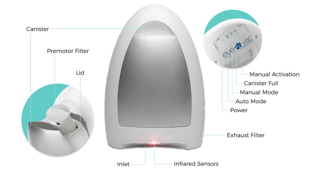 Alt View 17. EyeVac - EyeVac Home Touchless Vacuum - Silver.