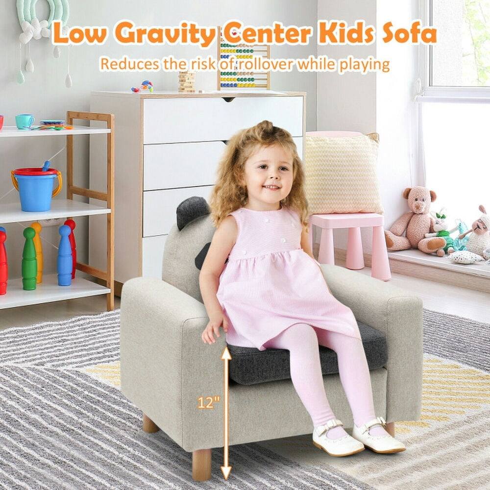 Low Gravity Center Kids Sofa  
Reduces the risk of rollover while playing  
12"