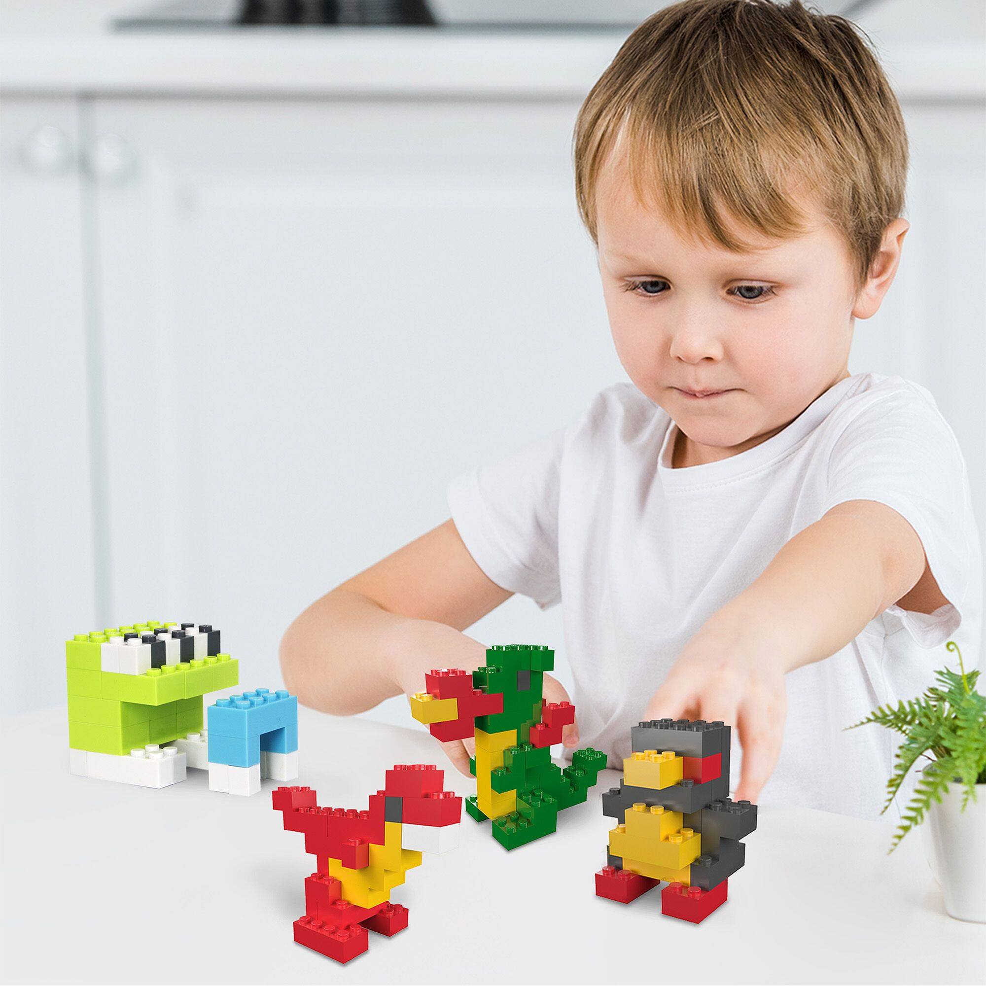 Alt View 2. PicassoTiles - PICASSO-TILES 1250PCS STEM Educational Building Block Bricks, Creative Shapes & Characters, Learning Toy Set for Kids.
