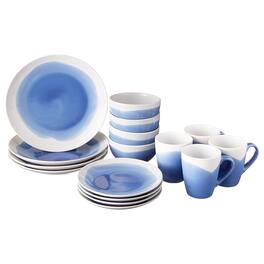 American Atelier - Oasis 16-Piece Dinner Set - Blue