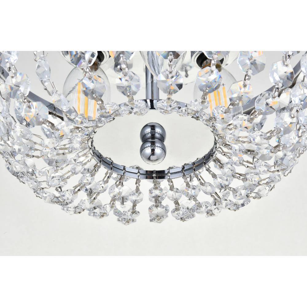 Alt View 3. Elegant Lighting - Cora 10 inch flush mount in chrome - Chrome.