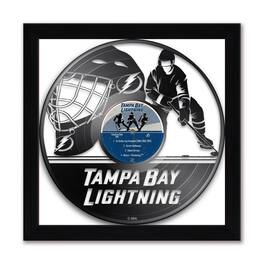 Sporticulture - Tampa Bay Lightning 13" x 13" Framed Vinyl Record Art Print - Blue