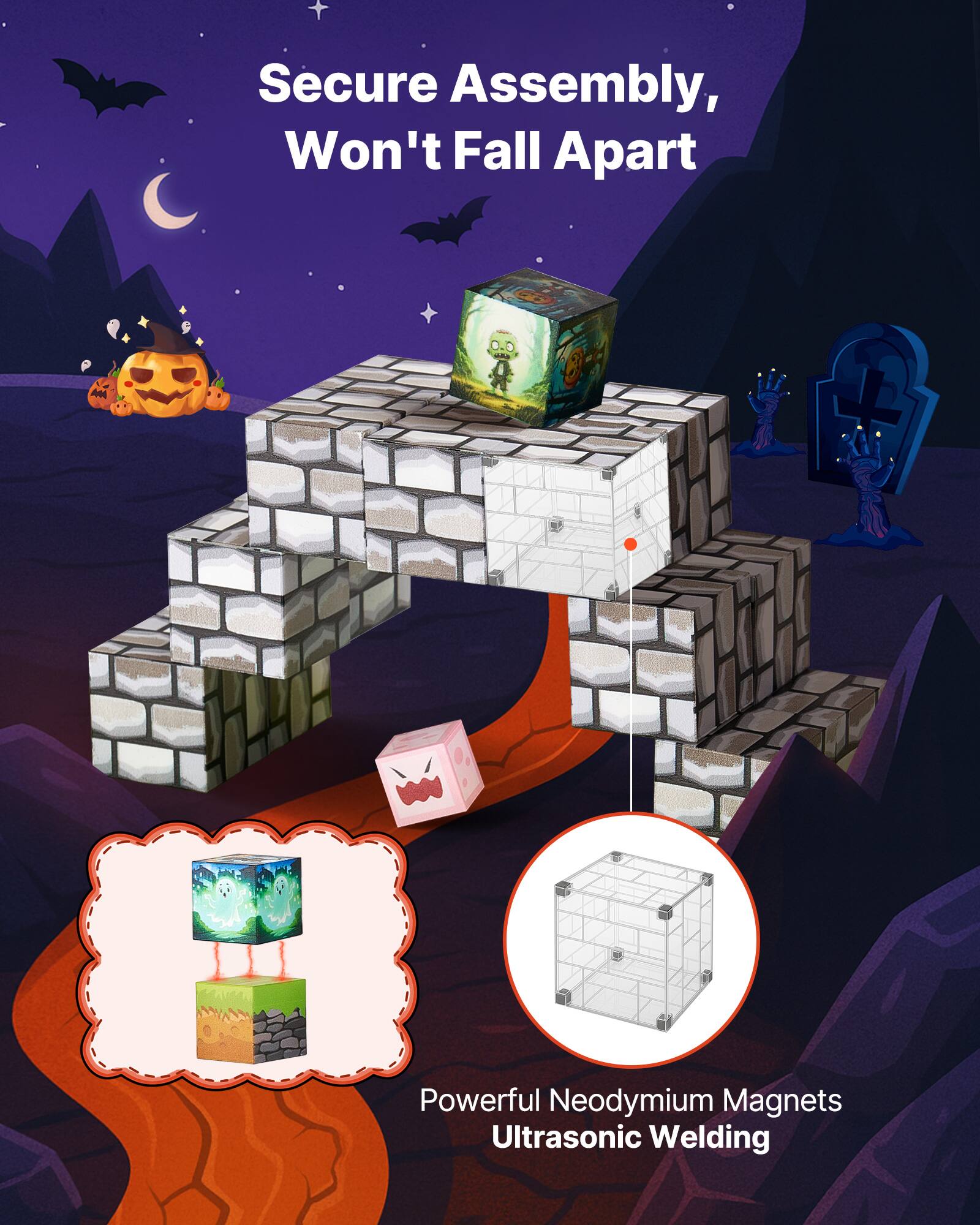 Secure Assembly, Won't Fall Apart

Powerful Neodymium Magnets
Ultrasonic Welding