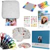 - HP Sprocket 3.5 x 4.25" Photo Paper with Sprocket Ink
- Zink 8x8" Fabric Covered Scrapbook Album
- Scrapbook Album
- Stickers and Decorations
- Scissors
- Colorful Pens