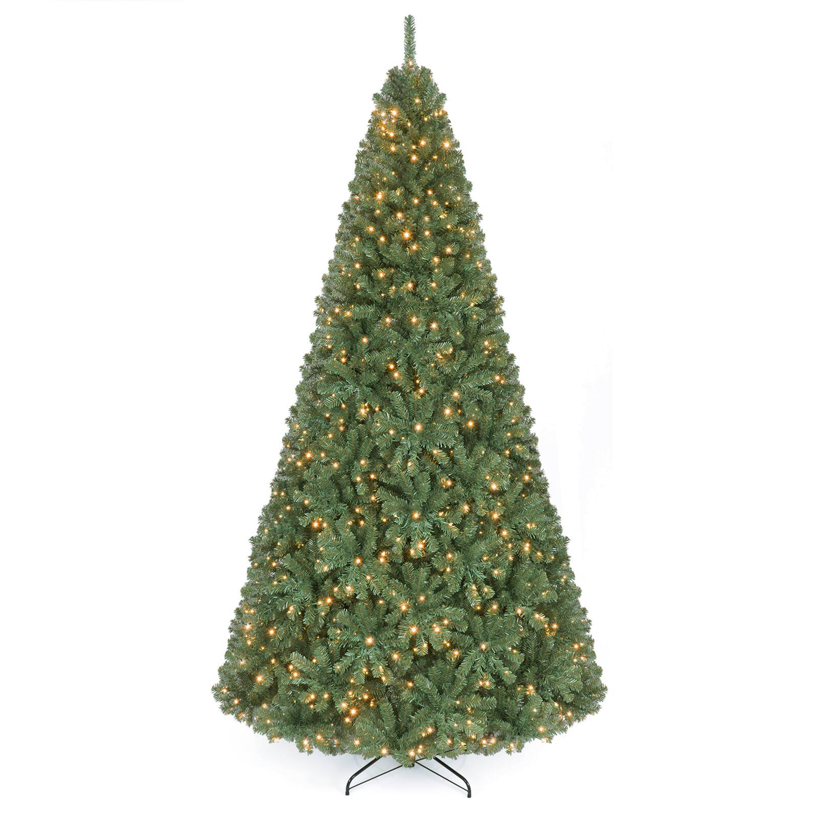 Alt View 9. Costway - Costway 9 FT Prelit Christmas Tree with 1000 LED Lights & 2944 PVC Branch Tips, Metal Stand - Green.