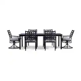 Yardbird® - Lily 7 Piece Rectangular Outdoor Dining Set - Milano