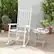 Angle. Costway - Outdoor Wooden Rocking Chair with Solid Rocking Base Slatted Seat & Back Patio - White.