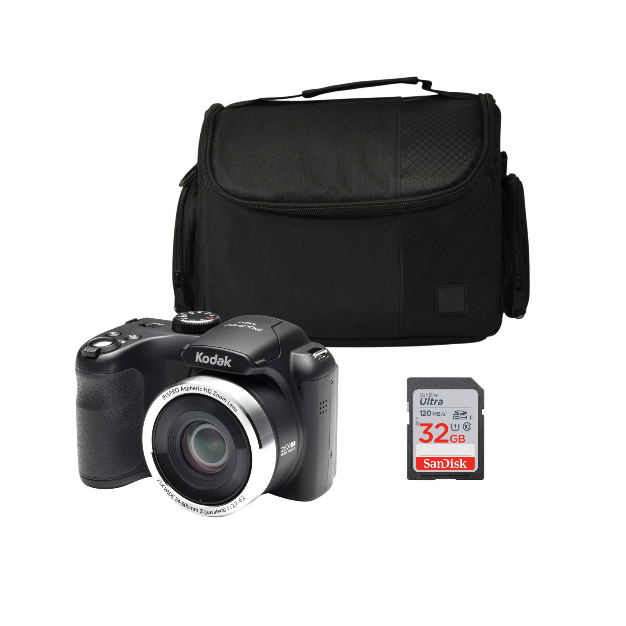 Kodak - PIXPRO AZ252 16MP Digital Camera with 32GB SD Card and Case - Black