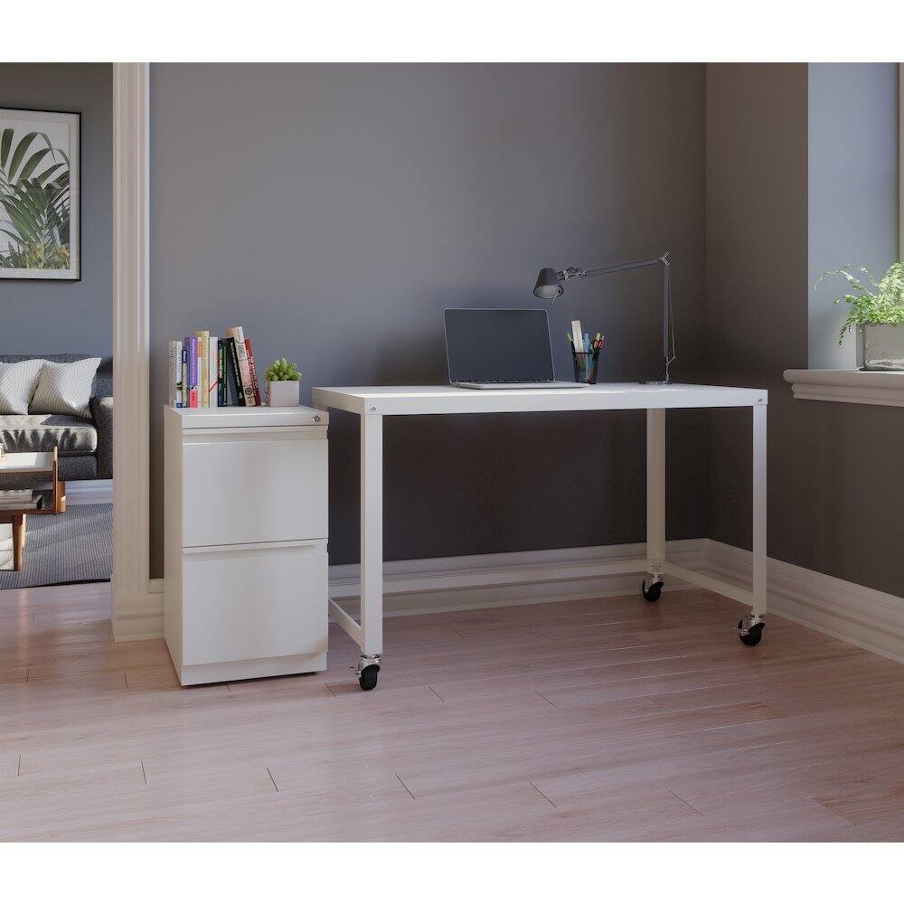 Alt View 8. Hirsh - Hirsh 23" Deep Mobile Pedestal File Cabinet 3 Drawer Box-Box-File, Putty - Beige.