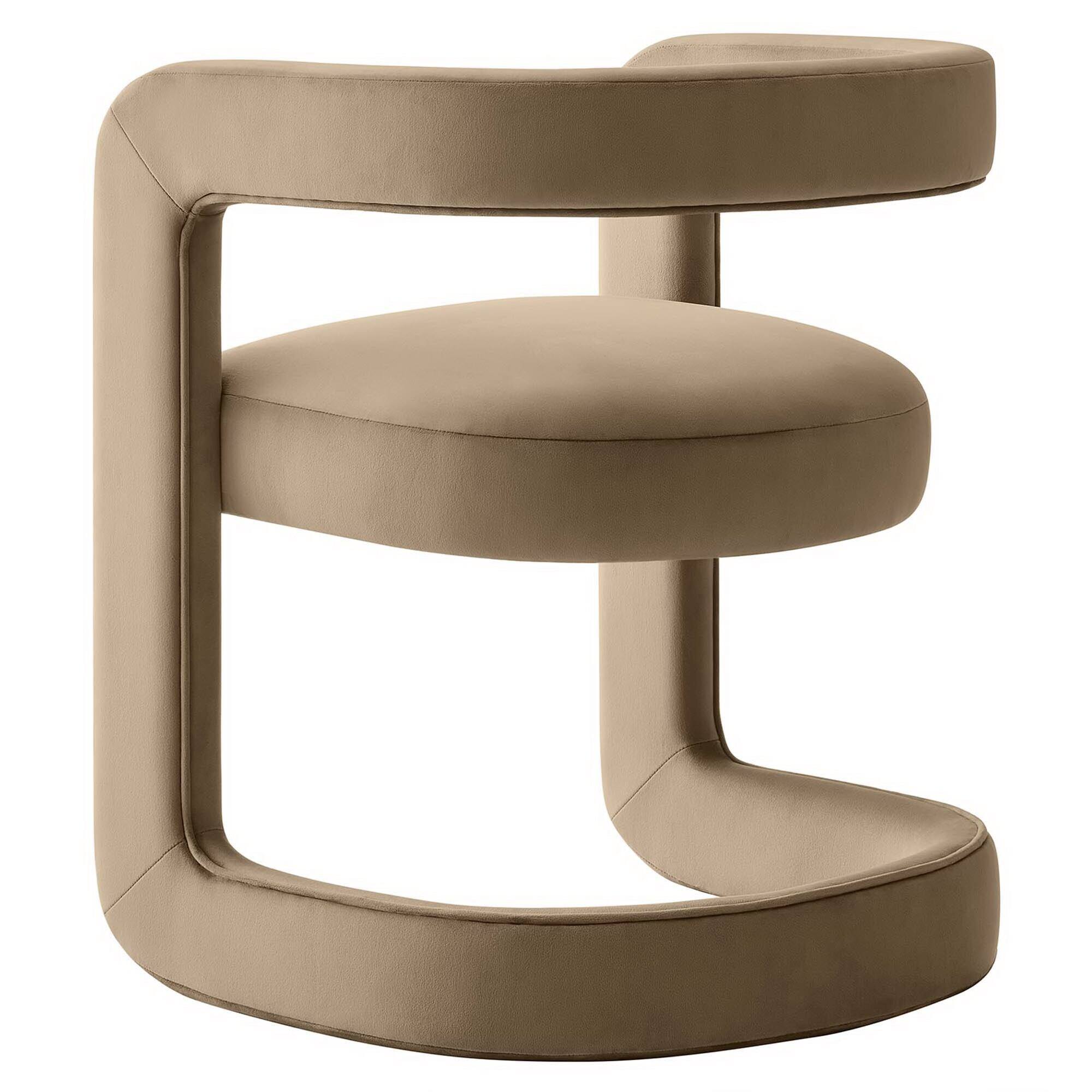 Alt View 4. Modway - Winslow Performance Velvet Barrel Accent Chair by Modway - Taupe.