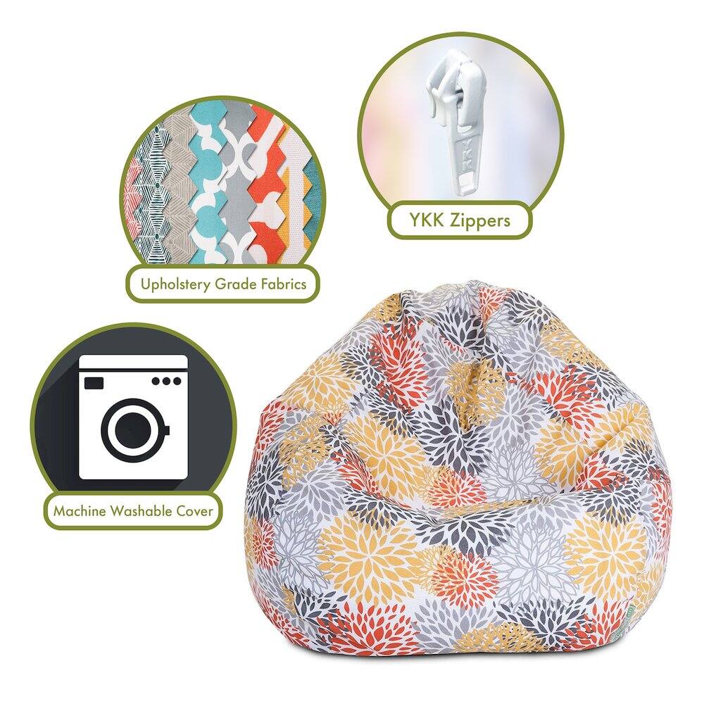 - Upholstery Grade Fabrics
- YKK Zippers
- Machine Washable Cover